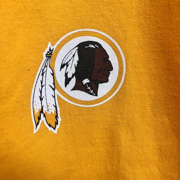 Vtg Y2K Reebok Washington Redskins Logo Yellow Shirt Commanders Size Medium - Picture 2 of 4